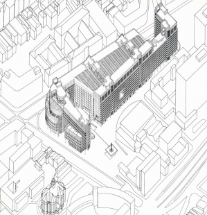 The Hague City Hall and Central Libary - Axonometrie - foto: Richard Meier & Partners Architects LLP