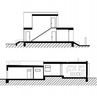 Rodinný dům Jinonice - Řezy - foto: Atelier A ČR