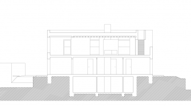 Family House Jundrov - Longitudinal section