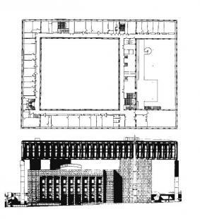 Budova Národního shromáždění - Půdorys nástavby a pohled