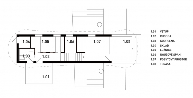 Zahradní altán u rybníka Másílko - Půdorys - foto: OK PLAN ARCHITECTS, S.R.O.