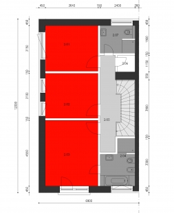 Residential complex Hanspaulka - Half-house C7 - 2nd floor - foto: ATELIER 8000 spol. s r.o.