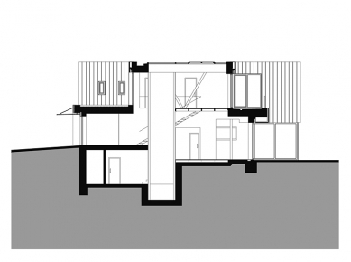 Rodinný dům v Moravanech - Řez - foto: archiv autora