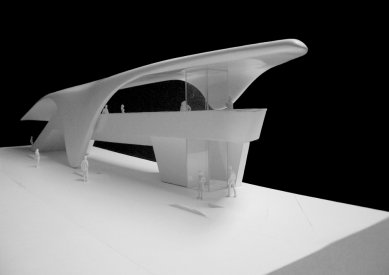 Pozemní lanová dráha Nordpark - Loewenhaus Station (2. stanice), model - foto: Zaha Hadid Architects