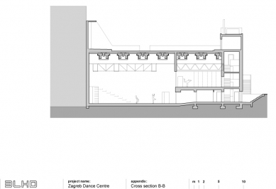 Centrum tance v Záhřebu - Řez - foto: © 3LHD