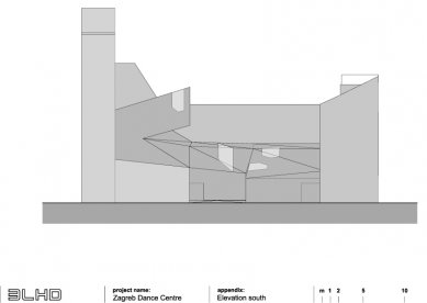 Centrum tance v Záhřebu - Pohled jižní - foto: © 3LHD