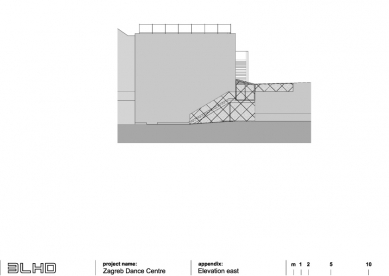Centrum tance v Záhřebu - Pohled východní - foto: © 3LHD