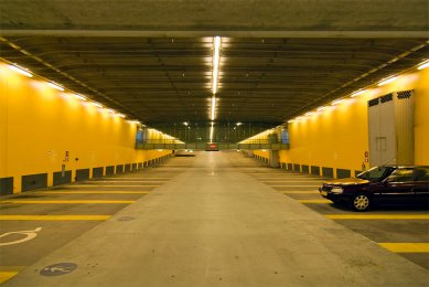 Arnhem Central – podzemní parkoviště - foto: Petr Šmídek, 2009