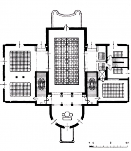 Reconstruction of the House of Art of the City of Brno - Floor plan - condition at the beginning of the 20th century - foto: C. H. Ried