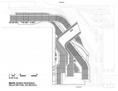 MAXXI - Museum of 21st Century Arts - Roof drawing - foto: Zaha Hadid Architects 