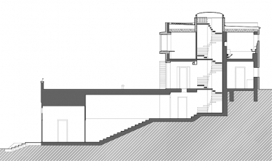 Rekonstrukce rodinného domu v Kadani - Řez - foto: Vít Branda