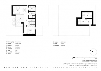 Rodinný dům Zlín - Lazy - 2NP a 1PP - foto: Pavel Míček Architects