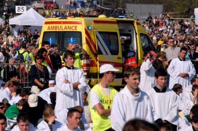 Areál mše Benedikta XVI. v Brně - Záchranné týmy