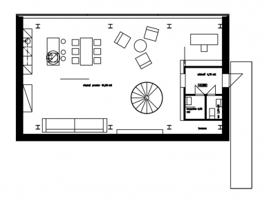 Rodinný dům v Písnici - Půdorys 1.np - foto: Jan Roháč