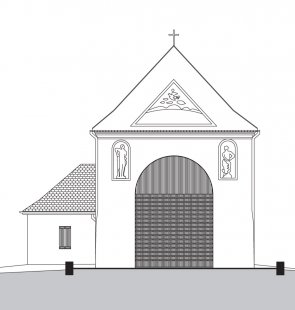 Obnova Kaple svatého Rocha - Pohled čelní - foto: knesl + kynčl architekti