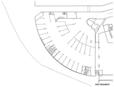 Administrativní budova Lev - Půdorys suterénu - foto: Studio Kalamar