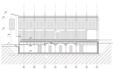 Vinařství Gotberg - Řez CC - foto: Bukolsky architekti s.r.o.