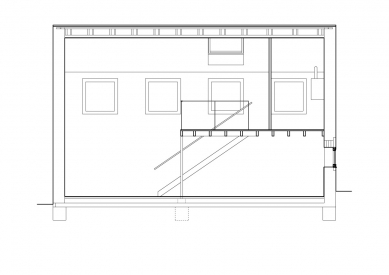 Dům v Jenštejně - Řez podélný