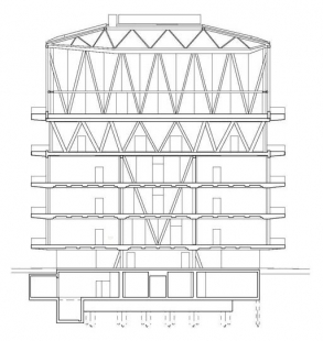 Leutschenbach School - Příčný řez