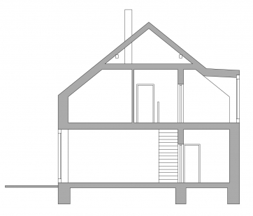 Rodinný dům v Plasích - Řez