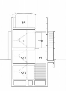Dům Sakura - Příčný řez - foto: Mount Fuji Architects Studio