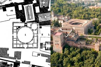Andalucia's Museum of Memory - Renesanční palác křesťanského krále Karla V. zasazený do muslimského areálu Alhambry. Palác je první stavbou v renesančním stylu ve Španělsku. Stavbu z masivních bloků pískovce započal v roce 1527 Michelangelův žák Pedro Machuca.