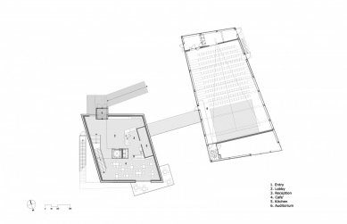 Centrum Knuta Hamsuna - Půdorys přízemí - foto: Steven Holl Architects