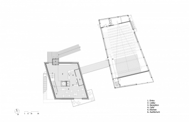 Knut Hamsun Center - Půdorys přízemí - foto: Steven Holl Architects