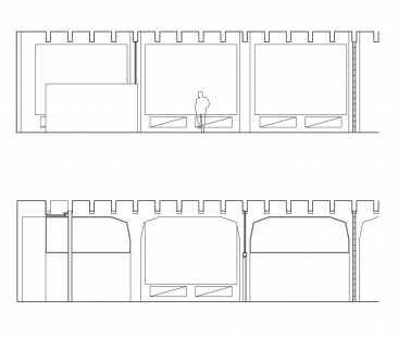 Vlastní prostory architektonického ateliéru Rala - Řezy