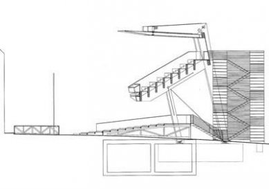 Dočasná divadelní tribuna - Řez tribunou - foto: nonconform