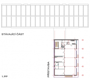 Rekonstrukce a přístavba mateřské školy - 1PP