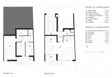 Rezidence Zlín-Příluky - TYP „B“ půdorysy - foto: archiv autorů