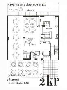 Kavárna Era - Půdorys přízemí