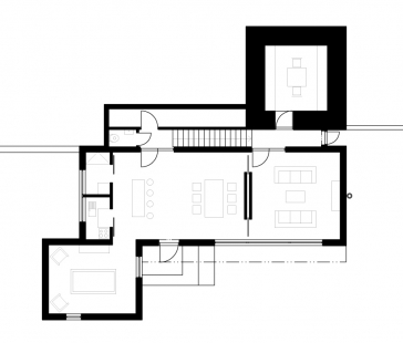 Rodinný dům v Beskydech - Půdorys 1NP - foto: © Kamil Mrva