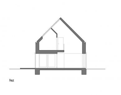 Rodinný dům v Popovičkách II - Řez