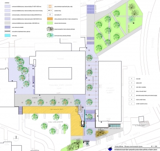 Úprava veřejného prostoru u polikliniky ve Starém Lískovci - Situace