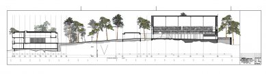 Kostel v Mortensrudu - Podélný řez - foto: Jensen & Skodvin Arkitektkontor 