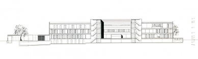 Hlavní sídlo policie v jižním Limbursku - Podélný řez - foto: IR Wiel Arets Architect & Associates