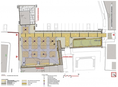 Městská tržnice a průchod k tržnici - Půdorys