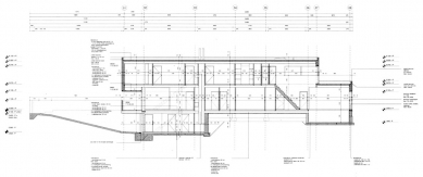 Villa Geurten - Podélný řez - foto: IR Wiel Arets Architect & Associates