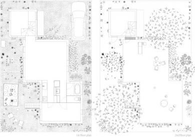 Kumagai House - Půdorysy - foto: Hiroshi kuno + Associates