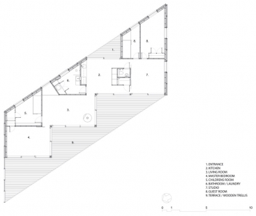 Dům na souostroví - Půdorys přízemí - foto: Tham & Videgård Hansson Arkitekter