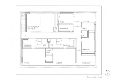 Kindergarten Sighartstein - Půdorys přízemí - foto: kadawittfeldarchitektur