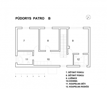 Dům R + Dům B - Dům B - patro