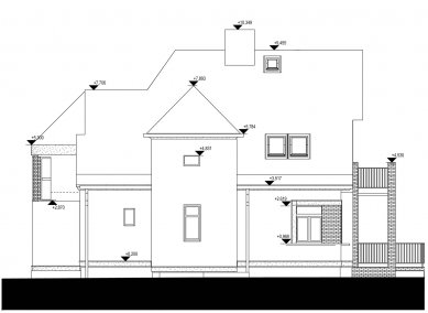 Rekonstrukce a přístavba vilky v Horních Počernicích - Pohled západní