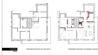 Interiér bytu Holešovický Pivovar - Půdorys