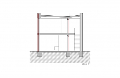 Rodinný dům Nový Hradec Králové - Příčný řez