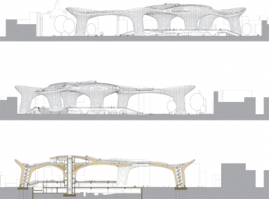 Metropol Parasol - Pohledy a řez - foto: J. MAYER H. Architekten