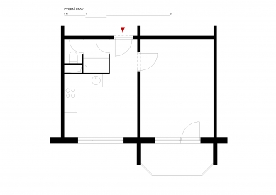 Reconstruction of a panel apartment - Original condition