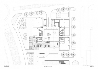 City Green Court - Půdorys přízemí - foto: Richard Meier & Partners